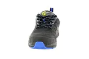 Grafters Mens Super Light Safety Trainers With Safety Toe Cap (Black/Blue) - UTDF1245