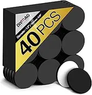 DIYMAG 40Pcs Magnetic Dot with Self Adhesive, Round Magnets Magnetic Tape Flexible Magnet Sheets with Adhesive for Crafts Photos and Die Storage Easy Peel and Stick, 1.2 x 0.08inch