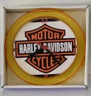 Harley-Davidson Gold 7" Novelty Wall/Desk Clock Brand New Motorcycle Bike