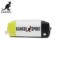 在飛比找樂天市場購物網優惠-黃色款【日本正版】KANGOL SPORT 皮革 筆袋 鉛筆