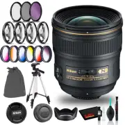 Nikon AF-S NIKKOR 24mm f/1.4G ED Lens (Intl Model) Includes Filters and Tripod