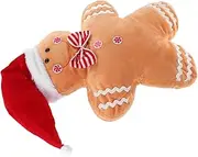 Baluue Gingerbread Man Plush Pillow Cute Christmas Holiday Cushion for Whimsical Gingerbread Decorations Soft Stuffed for Festive Home Decor and