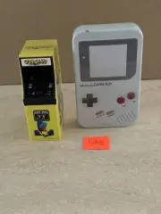 Pac-Man Arcade Tin W/ Pac-Man Candy & Game Boy Tin W/ Grape D Pad Candy New