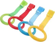 JOINPAYA Sets Safety Play Pen Pull up Rings Crib Hanging Rings Boy Girl Walking Assist Tools Pcs