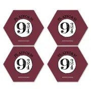 Harry Potter Platform 9 3/4 Hexagonal Coaster Set