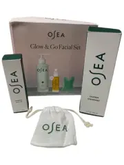 Osea Glow & Go Facial Set 3pc Ocean Cleaner, Dayglow Face Oil, and Gua Sha Tool