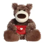 Aurora - Valentine - 12" Honey Bear With Envelope Heartwarming Stuffed Animal