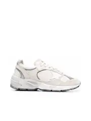 Golden Goose Sneakers With White Leather Panels And Flat Rubber Sole