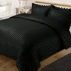 180 Thread Count Polycotton Single Striped Flat Handmade Grey Bedsheet Pack 1