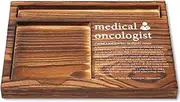 Medical Oncologist Definition Sticky Note Holder, Funny Appreciation Gifts for Cancer Doctors, Wooden Sticky Note Pad Holder, Desk Accessories for Oncology Physicians YCB6
