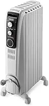 De'Longhi Dragon 4 Electric Oil Column Heater TRD41500MT, 7 Fin Home Heater for Medium Rooms, Safety Thermostat, 24-Hour Timer, 1500W, White