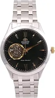 [ORIENT] Open Heart Automatic Black Dial Men's Watch FAG03002B0, Silver-tone, Modern