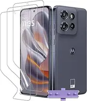 [3 Pack] Hydrogel Screen Protector for Motorola Edge 50 Neo, Electro-weideworld Scratch Resistant HD Clear TPU Screen Protector for Motorola Edge 50 Neo, Support Fingerprint Unlock