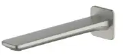 Oliveri PARIS WALL SPOUT 200mm Fixed 150/500kPa Brass Body BRUSHED NICKEL