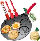 Nonstick Crepe Pan Kids Pancake Waffle Maker Home Party Kitchen Tool 7 Griddles