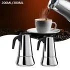 200/300ml Stainless Steel Espresso Maker Cup Stove Coffee Percolator Moka