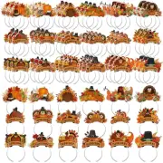Lyrow 72 Pcs Thanksgiving Headbands Turkey Headbopper Autumn Themed Silly Hat...