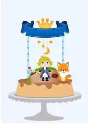 Personalized Whimsical Little Prince Cake Topper