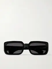 [Jacques Marie Mage] Jacques Marie Mage - Vera Square-frame Acetate Sunglasses - Black - One size One size Black