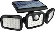 Solar Lights Outdoor 800Lumens 74 LED Wireless Motion Sensor Light 3 Adjustabl
