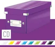 Leitz CD Storage Box, Purple, Click and Store Range, 60410062