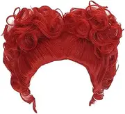 Queen of Hearts Wig Short Curly Red Heart Wig for Women Cosplay Costume Christmas