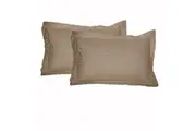 Accessorize 325TC Pair of Tailored Standard Pillowcases Mocha