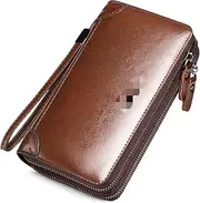 [JANeGWXRUuW] Men's Pu Leather Clutch Bag Wallet Business Men's Clutch Bag for Travel, Home, Camping