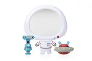 Nuby Astronaut Mirror Baby Bathtub Toy Set - 3-Piece Bath Toy Play Set - Baby Bath Toys for 3+ Years