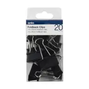 20 Pack Foldback Clips