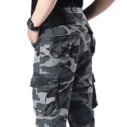 Men's Cargo Pants Hiking Pants Trousers hiking trousers Camouflage Outdoor Regular Fit Waterproof Windproof Quick Dry Lightweight Pants / Trousers Pocket Black