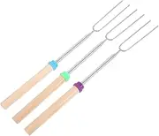 Versatile Stainless Steel Fork Set Grilling Tools for Hot Dogs Steak Bacon Telescopic Design