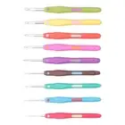 9Pcs Crochet Hooks TPR Ergonomic Soft Handle Easy Identification Wide Applic XO