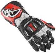 Berik Thunar Evo Motorcycle Gloves, black-white-red, Size M for Men Black White Red