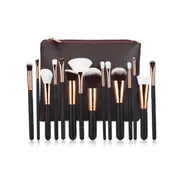 Soft 15Pcs Pro Face Powder Makeup Brushes Set Eyeshader Blending Highlight Tools