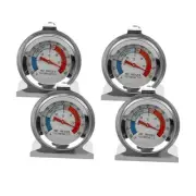 4-Pack Classic Series Large Dial Refrigerator Freezer Thermometer -