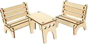 ibasenice 1 Set DIY Hamster Table Bench Comfortable Wood Playthings for Hamster Playground Decor Smooth Edges Assembly for Fun Relaxation