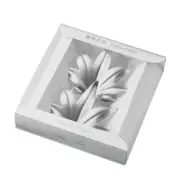 Japanese Cutlery Chopstick Rest Holder Metal Boxed For Gift Maple Leaf / Silver