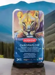 Derwent 24x Chromaflow Professional Artist Drawing Art Colouring Pencils