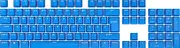 Corsair PBT Double Shot Pro Keycap Mod Kit (Double Shot PBT Keycaps, Standard Layout Lower Row, Textured Finish, 1.5 mm Wall Thickness, O-Ring Damper Included) ELGATO Blue