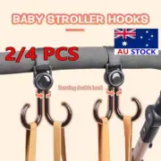 2/4PCS Baby Hanger Bag Stroller Pushchair Hooks Pram Rotate Straps AccCEsories