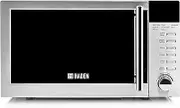 Haden 20L Digital Stainless Steel Microwave Oven - 800W, Compact Microwave, 5 Power Levels, Auto Defrost & Child Lock, Easy Clean Interior - 24.5cm Glass Turntable