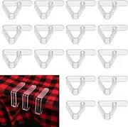 16pcs Plastic Table Cloth Clips, Clear Tablecloth Clamps for Indoor Outdoor Picnic - Fits 0.4"-1.2" Thick Tables