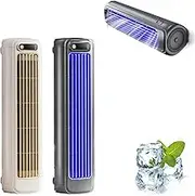 Liketonline Cooling Ace,Portable Air Conditioner,3 Speeds Adjustable,Punch-Free Wall-Mounted Fan,USB Rechargeable,For Bedroom Office Home (Beige+Gray)