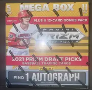 2021⚾️Panini PRIZM Draft Picks Baseball Trading Cards Mega Box Sealed + Bonus Pk