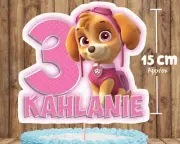 Skye Paw Patrol Topper Personalised -Name & Age 280gsm Glossy Photo Paper