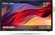 ENGLAON 27 Inch Full HD TV with LED Android 11 Smart 12V Display and Built in DVD Player Combo with Bluetooth & Chromecast for Caravan Motorhome Camper or RV