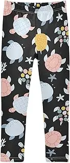 [Caihoyu] Leggings for Girls Soft Comfortable Full Length Leggings Elastic Waist Kid Legging Tight 4-10T