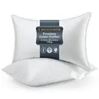 Goose Feather Pillows Queen Size - Pack of 2, Hotel Down Bed Pillow for Sleep...