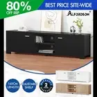 ALFORDSON TV Cabinet Entertainment Unit Stand Storage Shelf 160cm Black